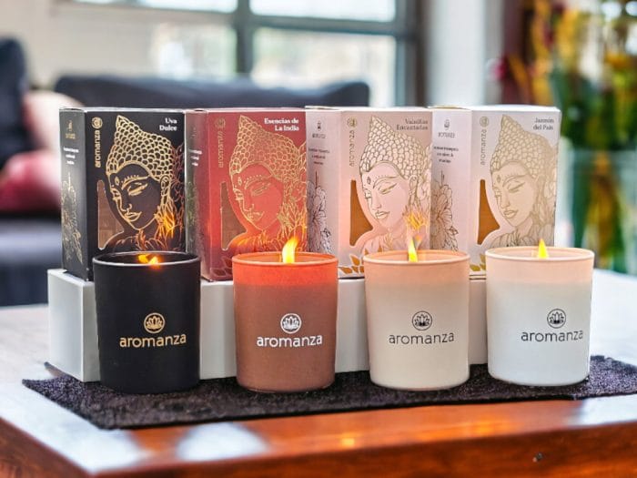 10 Velas premium Aromanza (efectivo/transferencia)